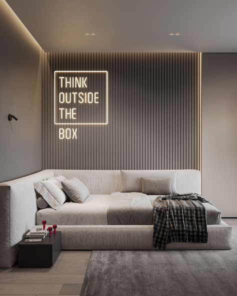 HLV11 :: Behance Modern Boys Rooms, Teenager Bedroom Design, Boys Room Design, Boys Bedroom Makeover, Bed In Corner, Boy Bedroom Design, Teenage Room, Kids Interior Room, Minimalist Home Decor