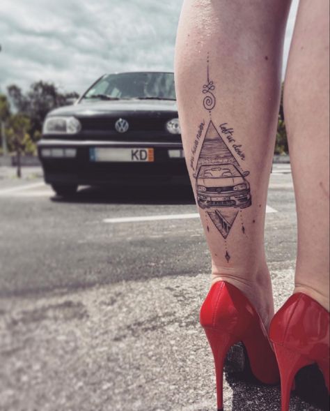 Car Lover Tattoo, Lover Tattoo, Mark Tattoo, Tattoos For Lovers, Car Tattoos, Car Lover, Tattoos And Piercings, I Tattoo, Triangle Tattoo