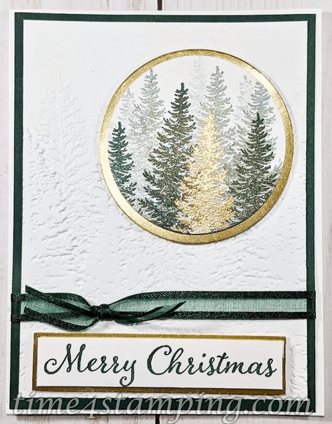 FB Live Recap: Evergreen Elegance Spotlight – Time 4 Stamping Elegant Christmas Cards, Create Christmas Cards, Stamped Christmas Cards, Simple Christmas Cards, Evergreen Forest, Hand Made Greeting Cards, Wood Card, Beautiful Christmas Cards, Homemade Christmas Cards