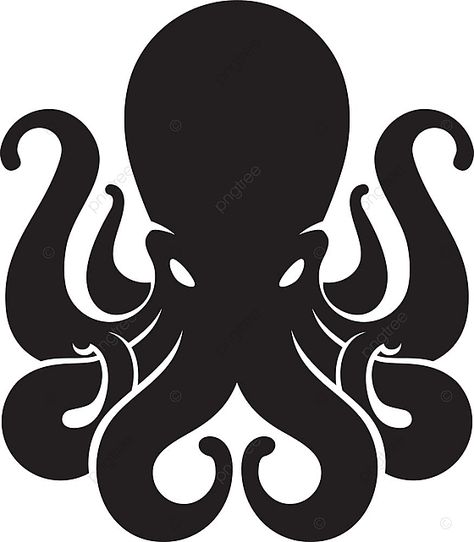 Kraken Logo, Kraken Art, Octopus Wall Art, Octopus Art, Hawaiian Theme, Silhouette Stencil, Silhouette Png, Logo Background, Light Background