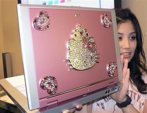 Love It! Hello Kitty Laptop, Girly Pop, Charmmy Kitty, Pink Laptop, Y2k Accessories, Kitty Stuff, Kitty Meow, Pink Life, Pink Hello Kitty