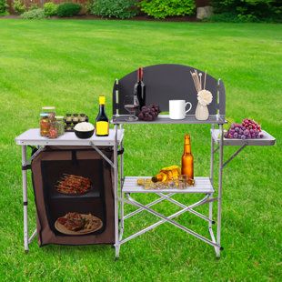 Outdoor Cooking Table, Kitchen Station, Tailgate Bbq, Outdoor Camping Kitchen, Table Picnic, Bbq Table, Grill Table, Camping Kitchen, Table Folding