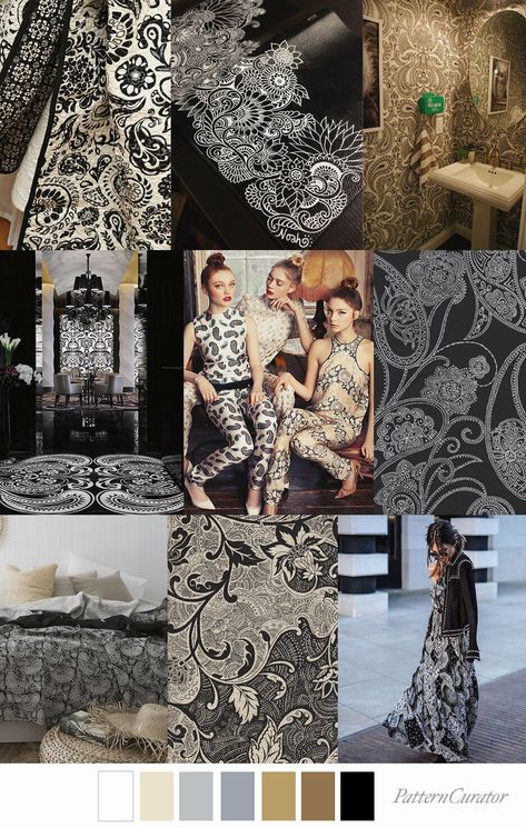 Pattern Curator, Fashion Trend Forecast, Print Design Art, Color Trends Fashion, Mood Board Fashion, Print Trends, Paisley Design, Lino Print, Linocut Prints