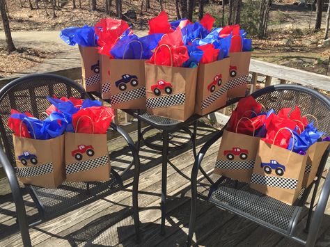 Monster Truck Gift Bags, Monster Truck Goodie Bags, Monster Truck Goodie Bag Ideas, Hot Wheels Goodie Bags, Ms Funny, Fire Truck Craft, Monster Truck Birthday Party, Dump Truck Birthday Party, Blaze Birthday