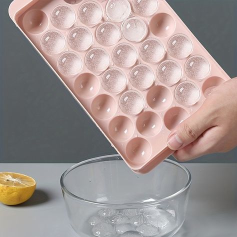 Round Ice Cubes, Plastic Ice Cubes, Sphere Ice, Silicone Ice Molds, Silicone Ice Trays, Ice Ball Maker, Round Ice, Diy Ice Cream, Silicone Ice Cube Tray