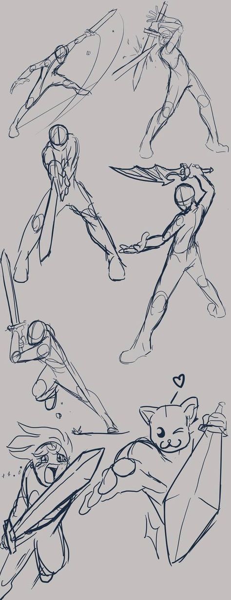 Dynamic sword poses by Master-sweez on DeviantArt Gesture Drawing, 캐릭터 드로잉, Dress Drawing, Poses References, Figure Drawing Reference, Body Drawing, Anatomy Art, Art Poses, Drawing Tutorials