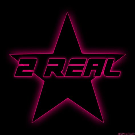 Star Icon, Real Star, Neon, Red, Pink, Black