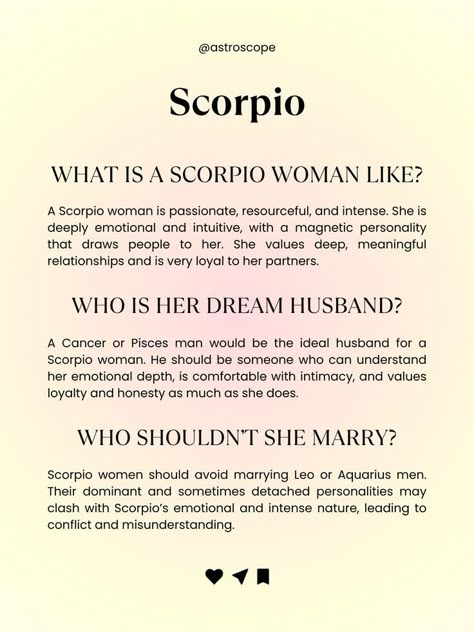 Scorpio Turn Ons And Turn Offs, Pieces And Scorpio, Scorpio Status, Aries Relationship, Scorpion Facts, Zodiac Quotes Scorpio, Tarot Horoscope, Scorpio Women, Scorpio Traits