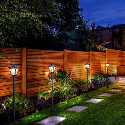 Landscape Walkway, Backyard Lighting, Backyard Inspiration, Outdoor Gardens Design, Backyard Garden Design, Backyard Fences, Backyard Makeover, Front Yard Landscaping Design, Backyard Patio Designs