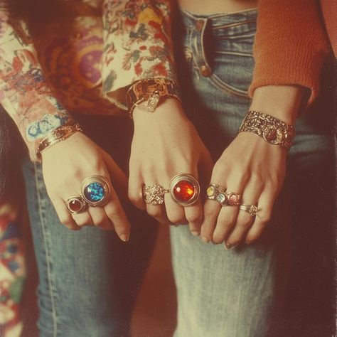 70s Women Jewelry, 70s Hippie Jewelry, 70s Accessories Jewelry Hippie, 70s Jewelry Necklaces, 70s Bracelets Vintage, 70s Accessories Jewelry, 70s Hippie Aesthetic, 70s Accessories, 70s Jewelry