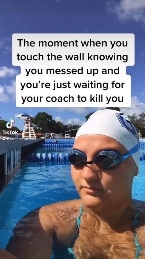 Swim Humor, Competitive Swimming Quotes, Swim Team Quotes, Swim Problems, Swimmer Memes, Swimmer Quotes, Swimmer Girl, Swim Aesthetic, Swimming Videos