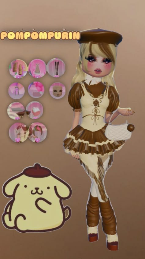 Pompompurin outfit idea for dress to impress Pompompurin Dress To Impress, Autumn Dress To Impress, Pumpkin Patch Dress To Impress, Pompompurin Outfit, Dress To Impress Gamer, Happy Dress To Impress, Idea For Dress, Games Outfits, Brookhaven Codes