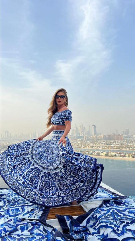 Maja Malnar, Scrolling Through Pinterest, Blue And White Print, Preppy Spring, Summer Outfits 2024, Dolce Gabbana Dress, 2024 Spring Summer, Dubai Fashion, Cute Summer Outfits