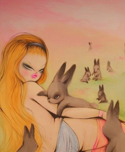 Miss Van Miss Van, Rabbits, A Woman, Van, Art