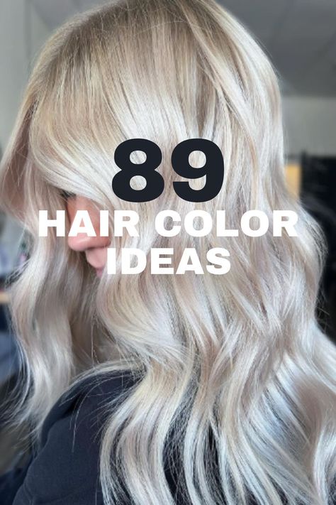 Long, wavy hair with icy blonde color and subtle blending for a cool, modern style. White Blonde Hair With Lowlights, Dimensional Platinum Blonde, Trending Hair Colors, Icy Blonde Hair Color, Icy Hair, Hair Color Inspiration, Rose Gold Highlights, Trending Hair, Color Safe Shampoo