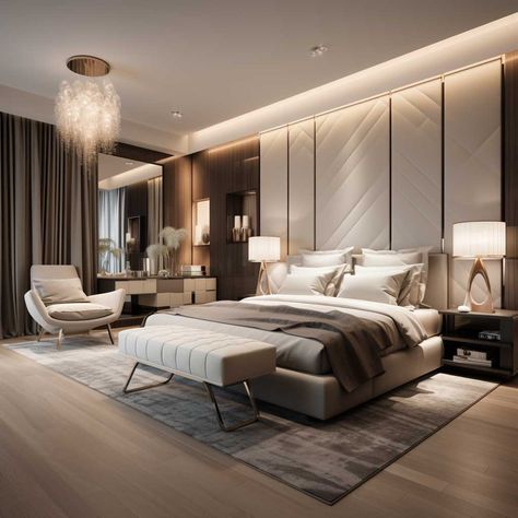 7 Elements of Bedroom Luxury in High-End House Interiors • 333+ Images • [ArtFacade] Bedroom Ideas Luxury, Letto King Size, 7 Elements, Luxe Bedroom, Big Bedrooms, Bedroom Interior Design Luxury, Modern Luxury Bedroom, Luxury Bedroom Design, Luxury Bedroom Master