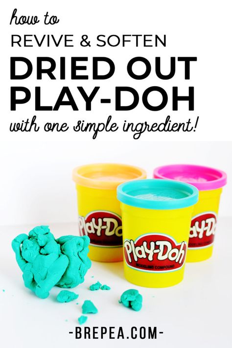 How do you fix and soften old and dry play doh? It's super easy to fix playdough, all it takes is one ingredient you already have at home! #playdough #playdoh Play Doh Fun, Thrift Store Crafts, Plastic Canvas Tissue Boxes, Throw In The Towel, Play Dough, Polymer Clay Charms, Play Doh, Best Face Products, Healthy Kids