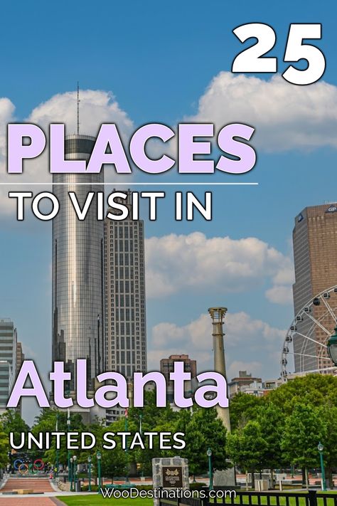 Join me as I explore 25 amazing places to visit in Atlanta, Georgia! From stunning parks to vibrant cultural sites, Atlanta is a treasure trove of experiences waiting to be discovered. Whether you're a foodie, art enthusiast, or outdoor adventurer, this city has something for everyone. Let's delve into the heart of North America and uncover the charm of Atlanta! What To Do In Atlanta Georgia, Atlanta Georgia Things To Do In, Things To Do In Atlanta Georgia, Atlanta Weekend, Atlanta Activities, Places In Atlanta, Atlanta Museums, Kennesaw Mountain, Things To Do In Atlanta