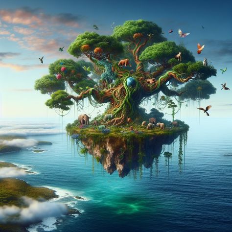 🌿🧚‍♀️ Step into the enchanting world of "Fantasy Island: The Giant Tree of Dreams" at The Alien Canva! 🌟 Let your imagination run wild as you explore this magical artwork that will transport you to a realm of wonder and creativity. 🌈✨ 🎨 Created with love and passion, this masterpiece combines intricate details and vibrant colors to weave a story that will captivate your heart. 💖🎨 🏝️ Immerse yourself in the beauty of this fantasy landscape and feel the emotions it evokes – from awe to inspir... Magical Artwork, Giant Tree, Fantasy Island, The Emotions, World Of Fantasy, Pure Joy, Fantasy Landscape, Intricate Details, Visual Art