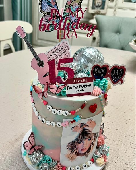 Got to make another Taylor Swift themed birthday cake♥️ #taylorswiftcake Taylor Swift Birthday Cake Eras Tour, 15 Taylor Swift Cake, Taylor Swift Sheet Cake, Swiftie Birthday Cake, Taylor Swift Themed Birthday Cake, Taylor Swift Cakes Birthday, Taylor Swift Birthday Cake Ideas, Taylor Swift Themed Cake, Taylor Swift Cake Ideas