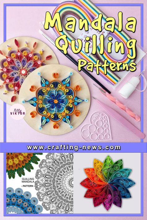 5 Mandala Quilling Patterns Quilling Art Unique, Quilling Patterns Tutorials, Free Quilling Patterns, Paper Patterns Design, Diy Quilling Crafts, Quilling Flower Designs, Circular Designs, Quilling Pattern, Arte Quilling