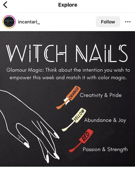 Witchy Ideas, Witch Nails, Witch Stuff, Color Meanings, Color Magic, Witchy Things, Nail Colors, Meant To Be, Witch