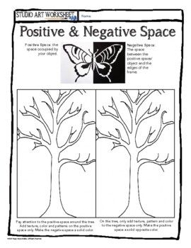 Drawing Skills worksheet for drawing negative and positive space. Describes what each is and makes it simple for an intro lesson. Great as a sub plan, bell ringer, intro to texture lesson, virtual, etc.***********************************************************************Hope Creek Studios specializes in Art Studio and History, Photography and Graphic Design lessons and creative aids. Click here to see MORE STUDIO ART worksheets, lessons, & creative aids in our TPT store!FOLLOW ME to get FR Art Teaching Ideas Lesson Plans, Drawing Lesson, Drawing Worksheet, Positive And Negative Space Art, Negative Space Art Lesson, Art Sub Lessons, Negative Space Art, Intro To Art, Art Teacher Resources