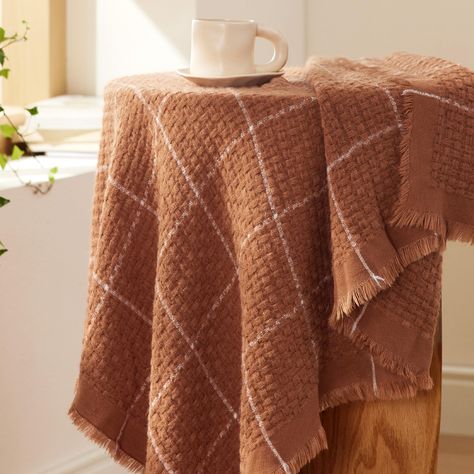 PRICES MAY VARY. Timeless Style: Featuring multiple classic patterns paired with various tassel styles, these decorative throw blankets instantly elevate any space with sophistication and elegance. Soft and Lightweight: This boho throw blanket has been brushed in manufacturing and weighs just under 16 oz to achieve the utmost softness and an extra satisfying hand feel that is also super lightweight. Giftable: Gift coziness with this Bedsure woven blanket. Surprise your loved ones for birthday, g Throws Blanket, Farmhouse Throws, Cream Throw Blanket, Blankets For Couch, Blanket With Tassels, Fall Throw Blanket, Dusty Orange, Boho Throw Blanket, Sofa And Bed