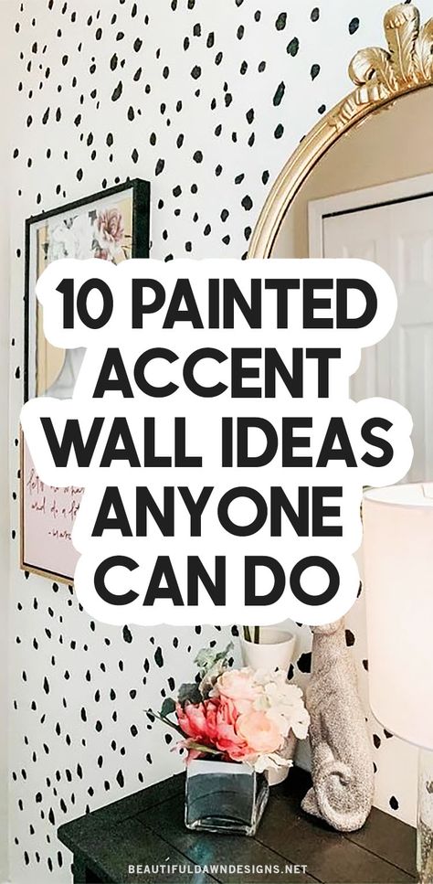 Painting your walls is a great way to give the rooms in your home a makeover. If you don't want to use stencils for your dalmatian accent wall, this tutorial shows you how to recreate a dalmatian style wall stencil free. I love the dalmatian pattern because it doesn't have to be perfect. Painted Pattern On Wall, Paint Stencils For Walls Patterns, Paint Like Wallpaper, Paint Accent Wall Pattern, Painted Pattern Accent Wall, Paint Stamps For Walls, Paint Your Own Wallpaper, Stencil Painting On Walls Bedrooms, Freehand Paint Accent Wall