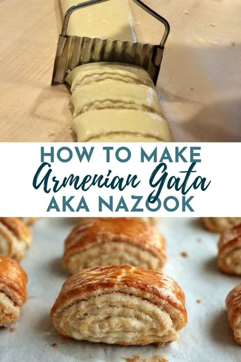 Armenian Recipes Desserts, Armenian Cookies, Armenian Pastry Recipes, Dry Cookies, Nazook Recipe, Gata Recipe Armenian, Armenian Easter Bread, Gata Recipe, Recipes Dumplings