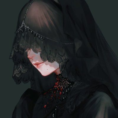 Veiled Woman, Devil Girl, Dark Art Illustrations, Black Veil, Ethereal Art, Female Character Design, Fantastic Art, Dark Fantasy Art, Pretty Art