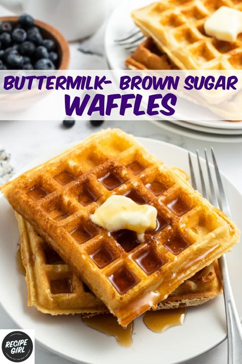 Brown Sugar Waffles, Sugar Waffles Recipe, Waffle Mix Recipes, Make Waffles, Cinnamon Bread Recipe, Waffle Iron Recipes, Baking Recipes For Kids, Viral Recipes, Brown Sugar Recipes