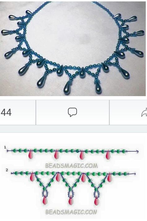 Bead Netting Patterns Tutorials, Beaded Choker Tutorial, Bead Color Patterns, Bead Necklace Pattern, Bead Painting, Beaded Necklace Tutorial, Beads Craft Jewelry, Beaded Necklace Patterns, Beaded Bead