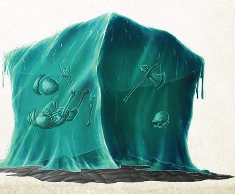 Gelatinous Cube Gelatinous Cube, Monster Puppet, Monster Manual, Monster Artwork, Mythical Beasts, Dark Creatures, Beast Creature, D D Monsters, My Fantasy World