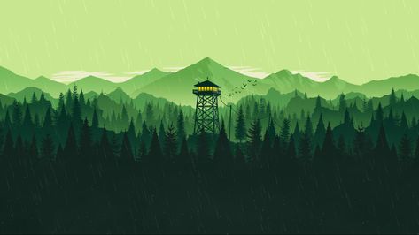 #Firewatch video game art #minimalism #simple #1080P #wallpaper #hdwallpaper #desktop Green Desktop Wallpaper Hd 1080p, Pc Backgrounds, Landscape Wallpapers, Green Wallpapers, Decent Wallpapers, Red Artwork, Earth Illustration, Mint Wallpaper, Desktop Wallpaper Art