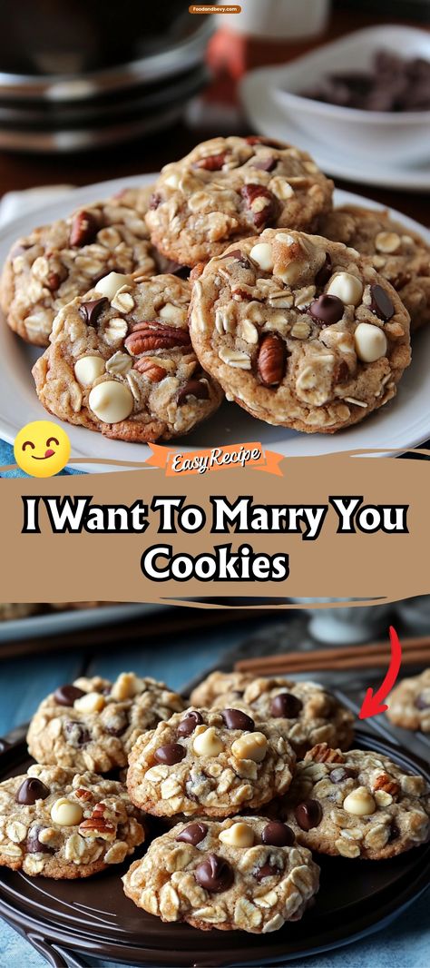 I Want To Marry You Cookies via @recipesforfamily12 I Want To Marry You Cookies, Marry Me Cookies Recipes, Married Cookies, Marry Me Cookies, White Chocolate Oatmeal Cookies, Chocolate Pecans, White Chocolate Macadamia Nut Cookies, Macadamia Cookies, Chocolate Chip Pecan Cookies