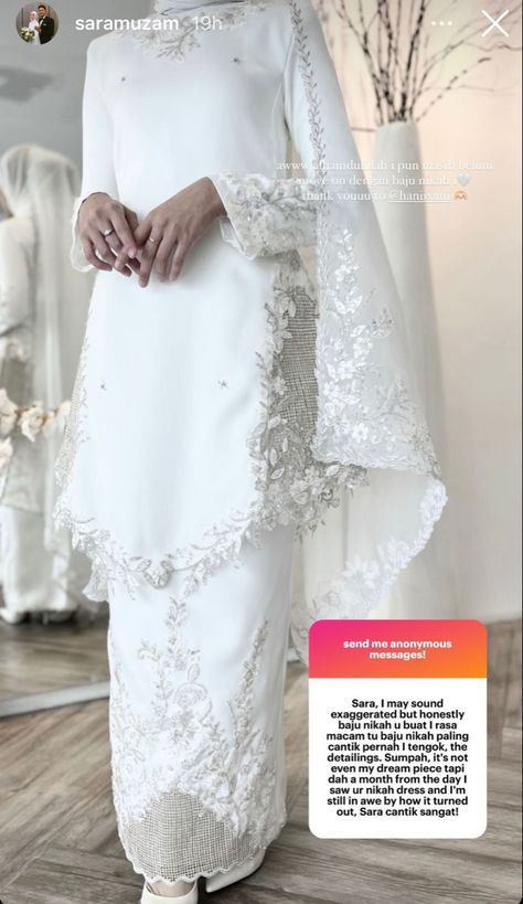 Baju Kurung Wedding Dresses, Songket Wedding Dress Bridal Collection, Malay Wedding Dress Nikah, Wedding Kurung, Traditional Malay Wedding Dress, Nikah Veil, Dress Melayu, Simple Nikah, Kurung Nikah