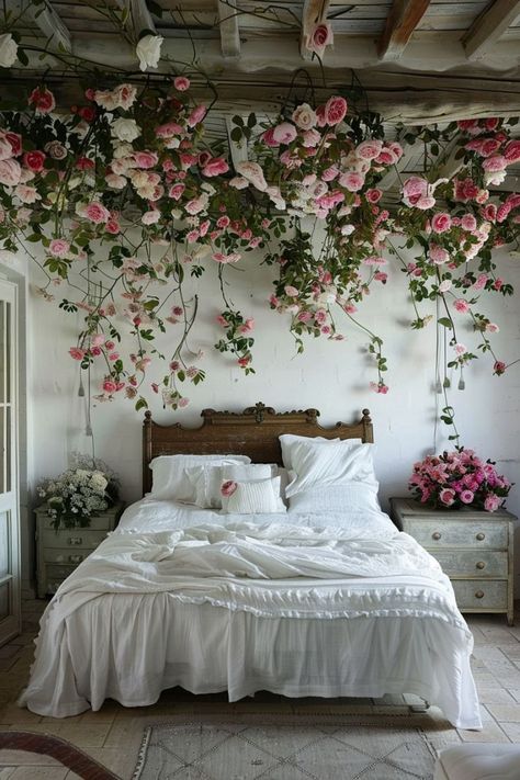 10 Brilliant Bedroom Refresh Ideas to Transform Your Space Overnight- Blushiee Flower Bedroom Ideas, Decoration Ideas With Flowers, Spring Bedroom Decor, Floral Bedroom Decor, Bedroom Decoration Ideas, Spring Bedroom, Floral Bedroom, Rose Gardens, Flower Bedroom