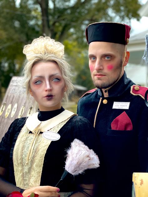 Undead Makeup, Dead And Breakfast, Maid Halloween, Costume Guide, Couples Halloween Costume, Halloween Front Porch, Couples Halloween, Halloween 2023, Couple Halloween