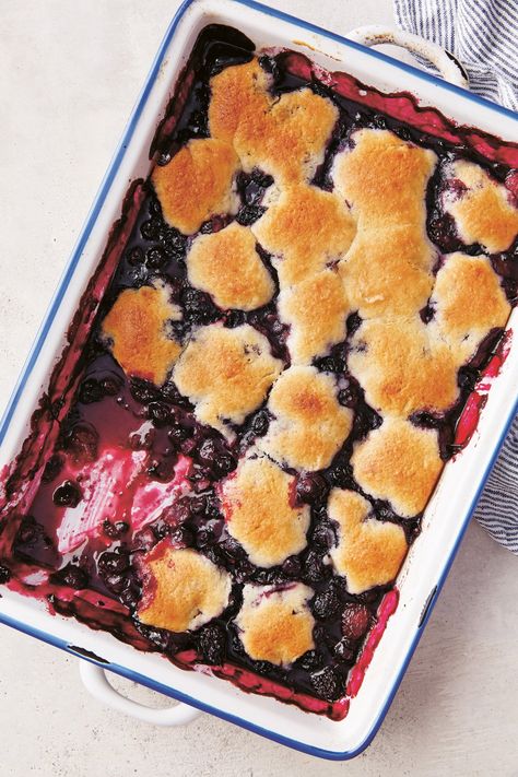 Berry and Buttermilk Cobbler Cobbler Topping, Berry Cobbler, Buttermilk Recipes, Small Victories, Fresh Cherries, Cobbler Recipes, Desserts To Make, Easy Baking Recipes, Almond Recipes