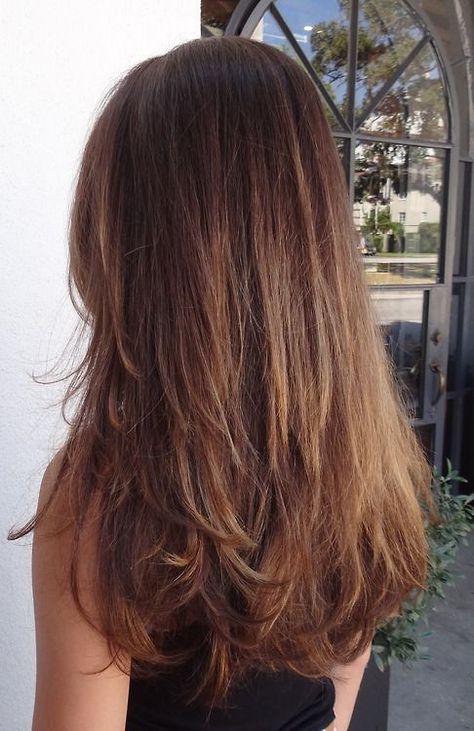 Mid Length Brown Hair With Layers Straight, Medium Long Length Haircut With Layers Straight, Long Layers On Medium Length Hair Straight, Subtle Layers Straight Hair, Long Haircut Subtle Layers, Long Hair With Subtle Layers, Long Hair Subtle Layers, Subtle Layered Hair, Subtle Layers Haircut