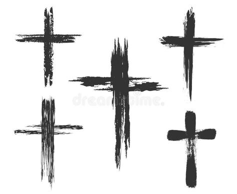 Brush painted cross icons. Hand drawn christian cross signs. Brush painted cross , #AD, #icons, #Hand, #cross, #Brush, #painted #ad Christian Cross Tattoos, Tattoo Care Instructions, Small Cross Tattoos, Cross Tattoos For Women, Cross Tattoo For Men, Cross Tattoo Designs, Jesus Tattoo, Religious Tattoos, Black Grunge