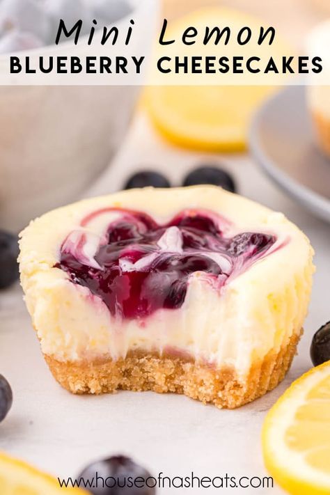 Mini Blueberry Cream Cheese Tarts, Lemon Blueberry Cheesecake Cupcakes, Blueberry Cheesecake Cupcakes, Lemon Blueberry Cheesecake, Blueberry Pie Filling, Make Ahead Desserts, Cheesecake Bites, Blueberry Cheesecake, Mini Cheesecakes