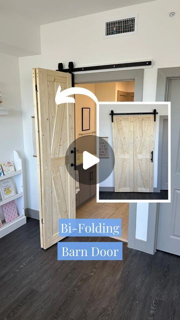 Bi Fold Barn Doors Diy, Diy Folding Doors, Folding Barn Doors, Bi Fold Barn Doors, Folding Barn Door, Barn Door Diy, Types Of Hinges, Barnyard Door, Accordion Door