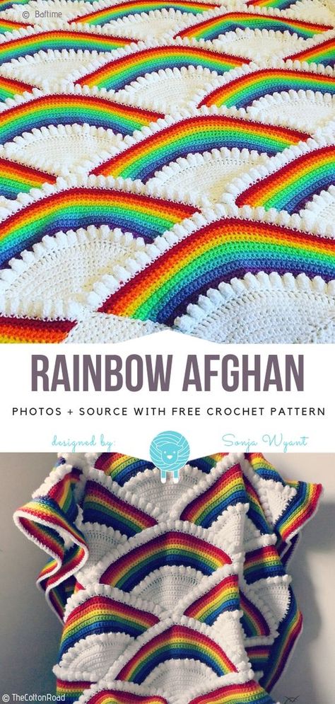 Crochet Unicorn Blanket, Rainbow Afghan, Motifs Afghans, Unicorn Ideas, Cool Crochet, Home Crochet, Crochet Unicorn Pattern, Unicorns And Rainbows, Unicorn Crochet