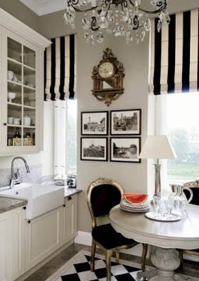 Серая Кухня, Black And White Decor, Grey Kitchen, French Decor, White Decor, Beautiful Kitchens, Home Fashion, 인테리어 디자인, White Kitchen