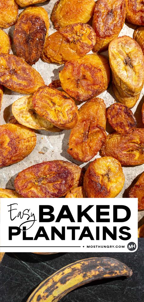 Easy Baked Plantains Recipe Jamaican Aesthetic, Plantains Recipe, Fried Plantain Recipe, Sweet Fried Plantains, Roasted Plantains, How To Cook Plantains, Baked Plantains, Fried Plantains, Plantain Recipes