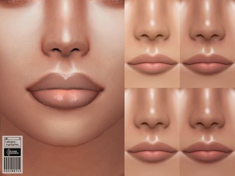 cosimetic's Highlighter / Face Shine | N3 Sims 4 Cc Skin Details Sims Resource, Cc Highlighter Sims 4, Cosimetic's Sims 4 Downloads, Sims 4 Cc Face Shine, Sims 4 Cc Highlighter Patreon, Ts4 Lip Liner, Sims 4 High Lighter Cc, Sims 4 Cc Maxis Match Makeup Highlight, Sims 4 Highlights Cc