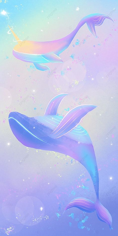 Hologram Wallpaper, Pop Illustration, Wave Illustration, Cute Whales, Whale Art, Pop Art Wallpaper, 판타지 아트, Dreamy Art, Pastel Wallpaper