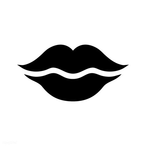 Black And White Lips, Icon Makeup, Mouth Kiss, Greenscreen Ideas, Lips Graphic, Lip Logo, White Lips, Kiss Lips, Lip Shapes